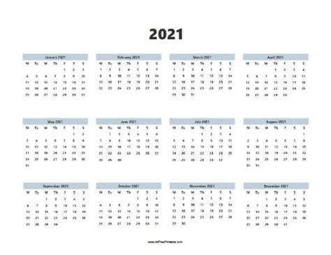 Free 12 Month Word Calendar Template 2021 Free Printable 2021