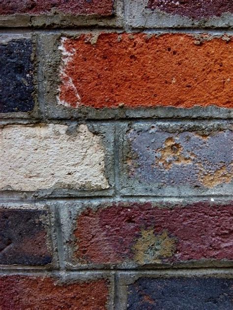 Multi Colored Brick Wall Close Up Free Image Download