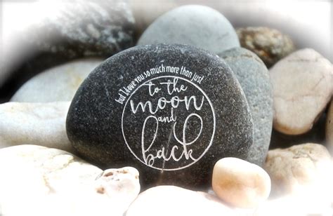 Inspirational Rock Engraved Word Rocks I Love You To The Etsy