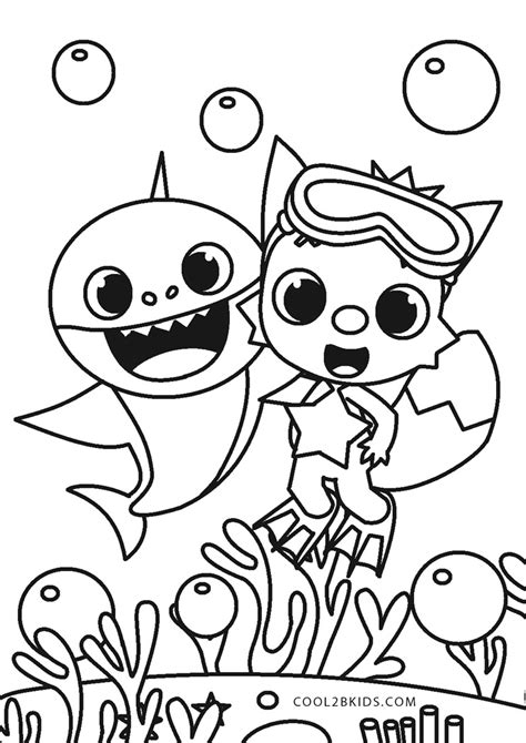 Free printable baby shark coloring pages for kids