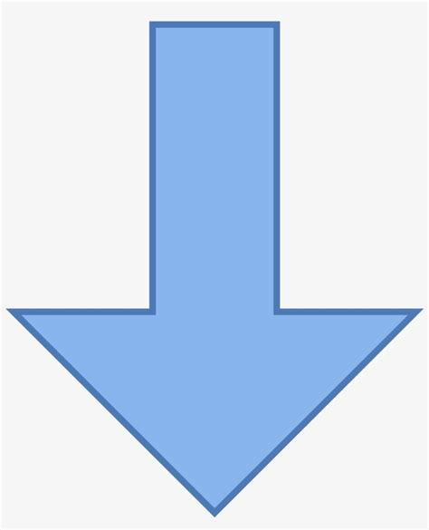Thick Arrow Pointing Down Icon Blue Arrow Pointing Down Transparent
