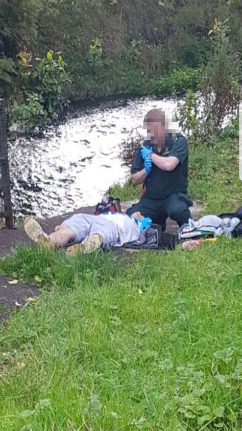 Shocking Picture Shows Paramedic Working On Man Collapsed In Park