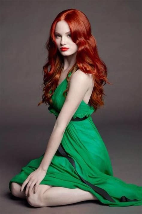 Sweet And Sour Beautiful Red Hair In A Gorgeous Green Dress Redhead