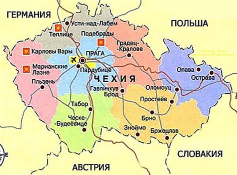 Česká republika (аббревиатура — čr), мфа (чешск.): Карта Чехии на русском языке с городами. Чехия на карте мира.