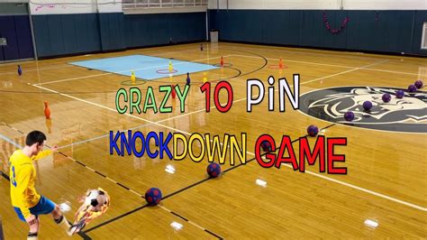 Crazy 10 Pin Knockdown Game Phys Ed Games Youtube