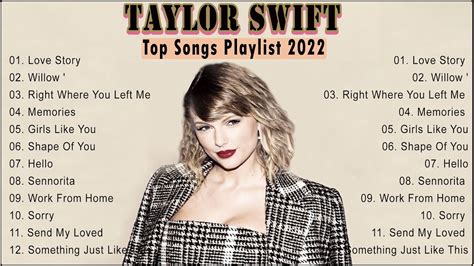 Taylor Swift Greatest Hits Full Album 2022 Top Songs Of Taylor Swift Playlist Youtube
