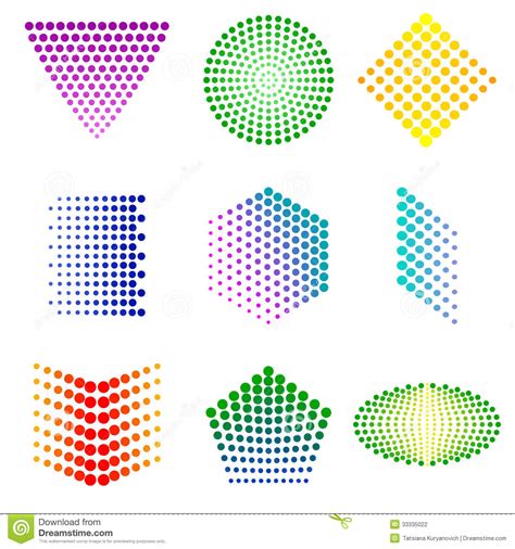 Shapes From Dots Stock Vector Illustration Of Icon Triangle 33335022