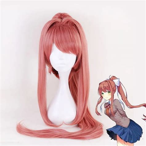 Game Ddlc Doki Doki Literature Club Natsuki Wig Monika Cosplay Sayori