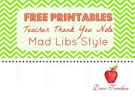 Teacher Thank You Notes Free Printables With Images Teacher Thank