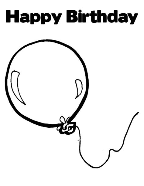 Balloons From Birthday Party Coloring Pages Best Place To Color