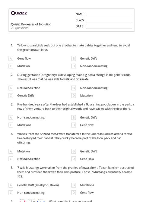 50 Genetic Variation Worksheets On Quizizz Free And Printable