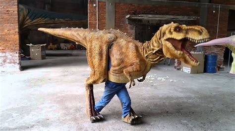 Adult Realistic Dinosaur Costume Walking Youtube