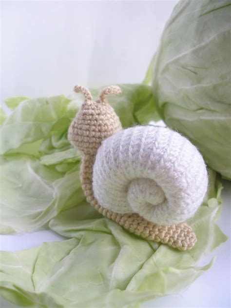 Babe Snail Pdf Crochet Toy Amigurumi Pattern Rainbow Etsy
