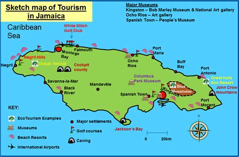 Tourism In The Tropics Jamaica Map Attractions In Jamaica Jamaica