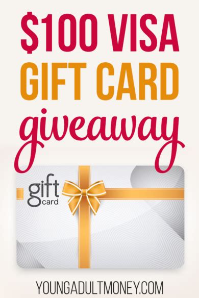 Visa gift card to cash. $100 Visa Gift Card Giveaway Exclusive to Young Adult Money | Young Adult Money