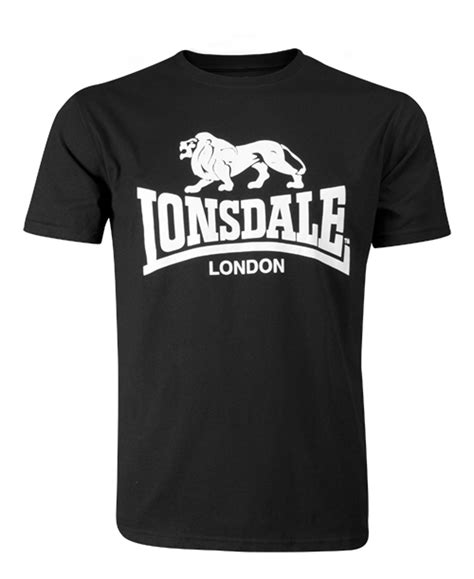 buy lonsdalemen´s black with white logo classic lion logo t shirt regular fit online at