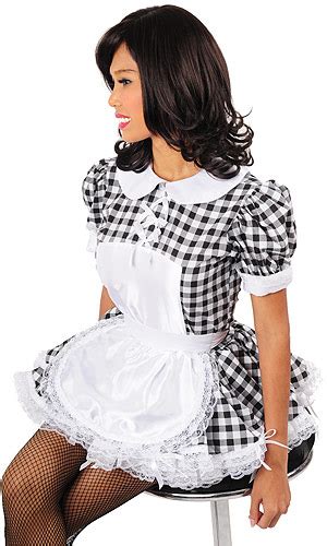 daisy gingham sissy maid uniform