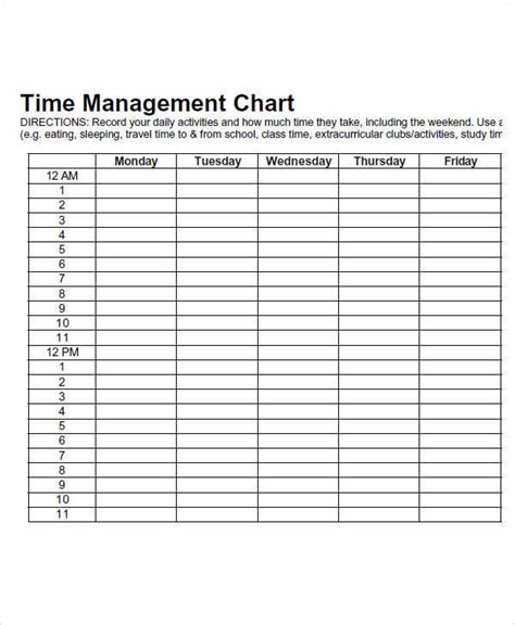 Free 27 Printable Time Chart Templates In Pdf Ms Word Images And