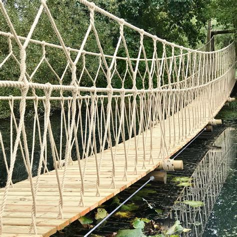 Suspended Fixed Beam And Log Rope Bridge Types Across Rivers Lakes