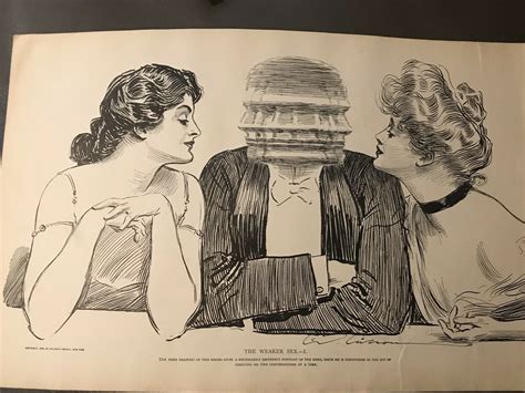 1906 Vintage Print The Weaker Sex By Charles Dana Gibson Girls And Guy Ebay