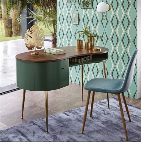 Compte officiel de la redoute dédié à ses actualités institutionnelles et à celles de ses marques. Bureau vintage Topim vert/noyer - Bureau La Redoute ...