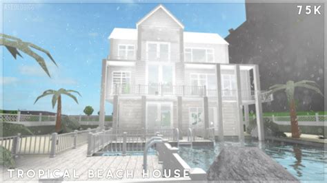 How To Build A Bloxburg Beach House Today I Made A Tropical Beach