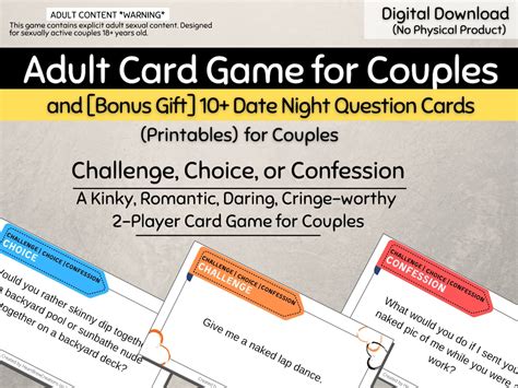 Adult Card Game For Couples Kinky And Romantic 2 Player Sex Game For Couples Bonus T 10 Date