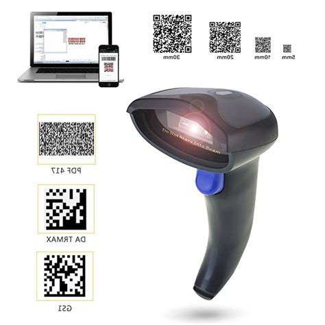 Qr Barcode Scanner Handheld Automatic Usb Wirelesswired 1d