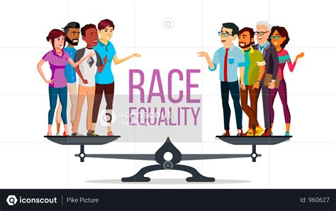 Best Premium Race Equality Vector Illustration Download In Png And Vector