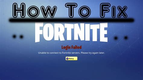 Fortnite Login Failed Unable To Sign Into Your Account For Xbox Live