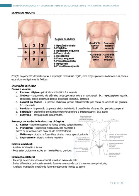 Exame FÍsico Abdominal ROTEIROS DE SEMIOLOGIA Universidade Federal