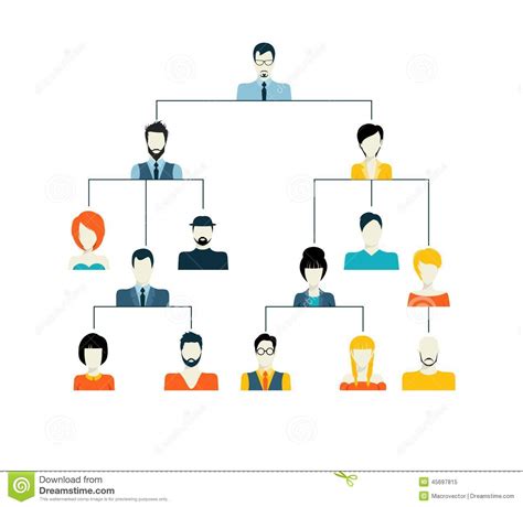 Avatar Hierarchy Structure Stock Vector Image 45697815