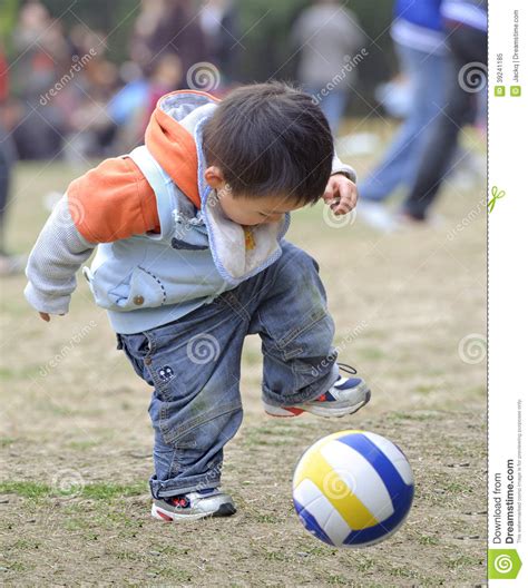 Baby Playing Football Stock Photo Image 39241185