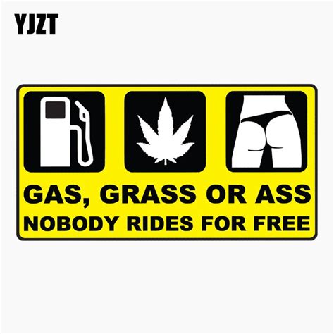 Buy Yjzt 12cm63cm Funny Decal Gas Grass Or Ass