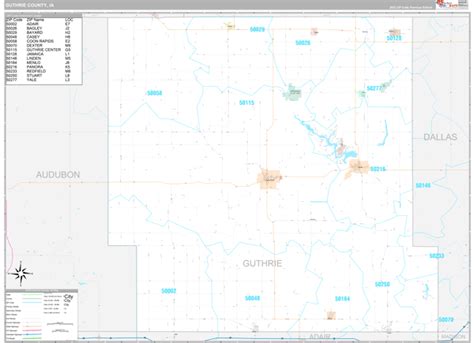 Guthrie County Ia Zip Code Maps Premium