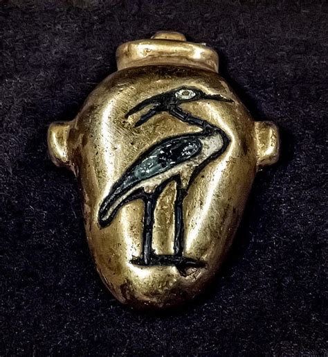 Heart Shaped Amulet With Heron Benu From King Tutankhamuns Tomb New