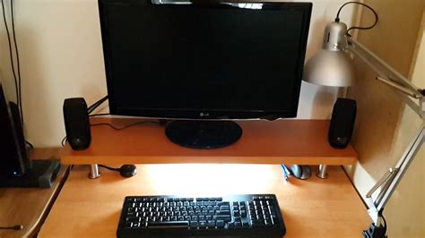Diy Monitor Stand Riser With Stainless Steel Legs From Ikea Youtube
