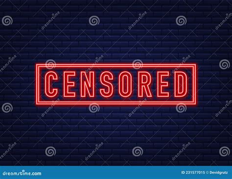 Censored Sign Black Censor Bar Concept Vector Stock Illustration