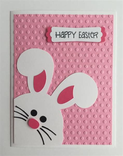 It's the perfect easter craft that will show your loved ones you're thinking of them. Handmade Easter Card Bunny Rabbit Happy Easter