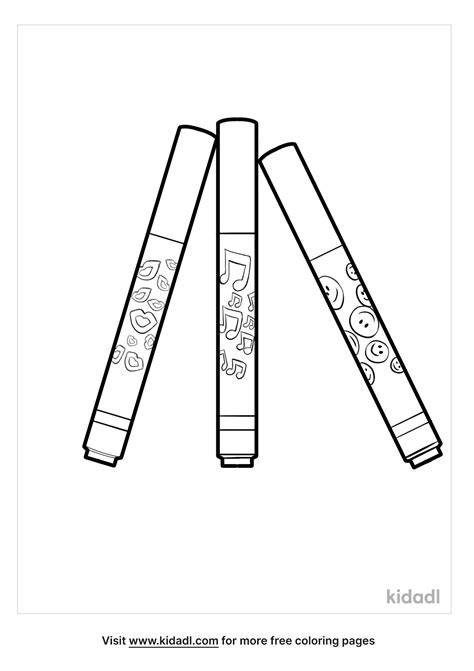 Markers Coloring Page