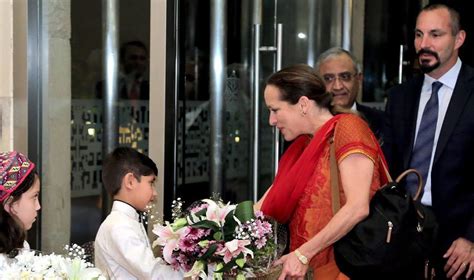 Children Present Flowers To Princess Zahra And Prince Rahim Upon Their