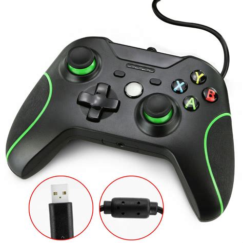 Premium Wired Usb Controller Gamepad For Microsoft Xbox One Slim Pc