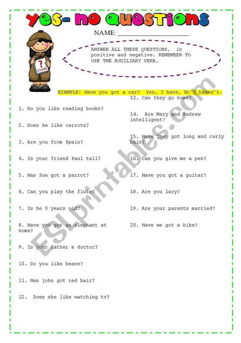 Easy Yes No Questions Esl Worksheet By Missundaztood74