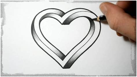 Dibujos De Corazones A Lapiz Faciles De Hacer Heart Drawing Drawings