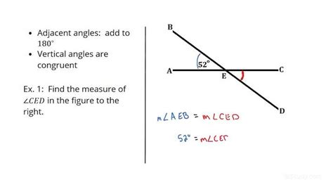 How To Find Vertical Or Adjacent Angle Measures Given A Diagram