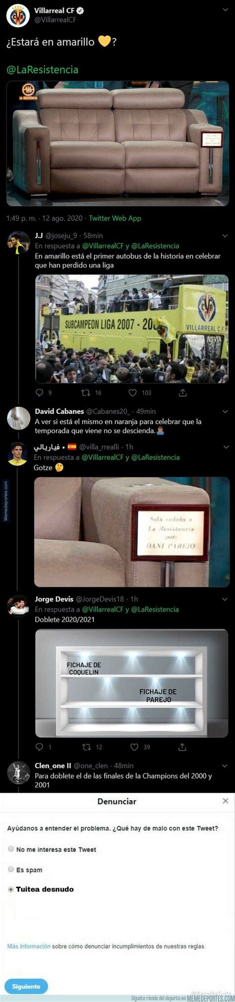 Memedeportes El Aplaudido Tuit Del Villarreal Mencionando A La Resistencia Tras Su Fichaje