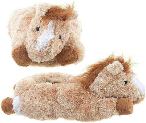 Wishpets Adults Medium Beige Horse Slippers Uk Shoes And Bags
