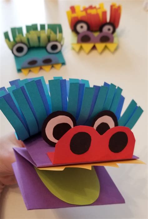 Diy Dragon Puppet Paper Craft For Dramatic Play Sands Blog