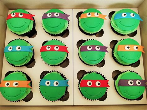 Ninja Turtle Cupcakes Kid Cupcakes Ninja Turtle Party Ninja Turtle
