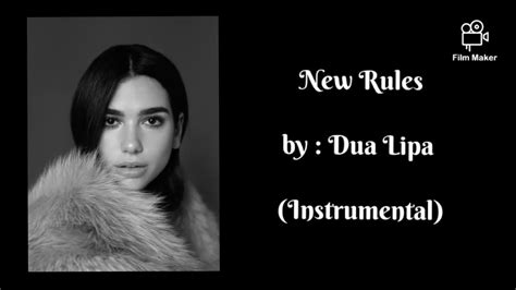Dua Lipa New Rules Instrumental With Lyrics Youtube